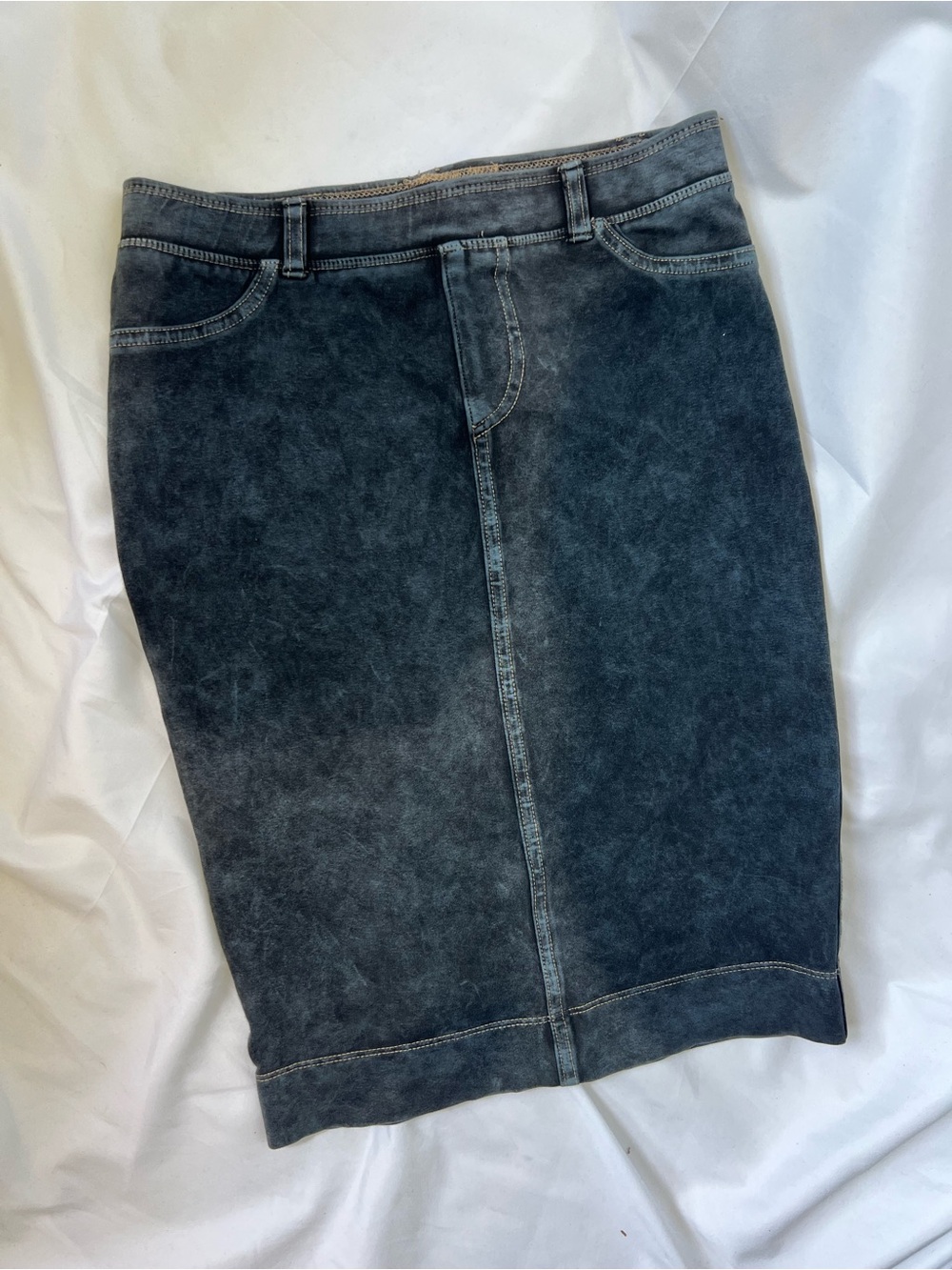 NWOT Womens HARD TAIL Y2K 90% Cotton Soft Denim Pencil Skirt